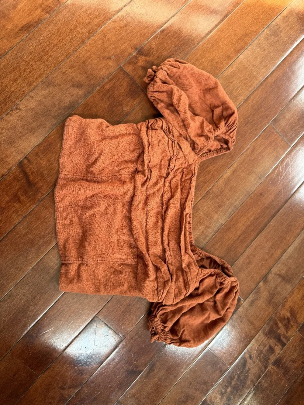 Abercrombie & Fitch Women’s Rust Brown Puff Sleeve Top Size Large
